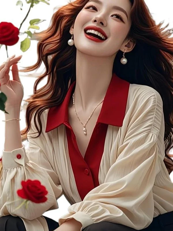 Athvotar Athvotar French Chiffon Shirts Spring 2025 New Chic Long Sleeve Clip Shirts