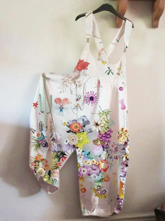 Casual Floral Printed overalls