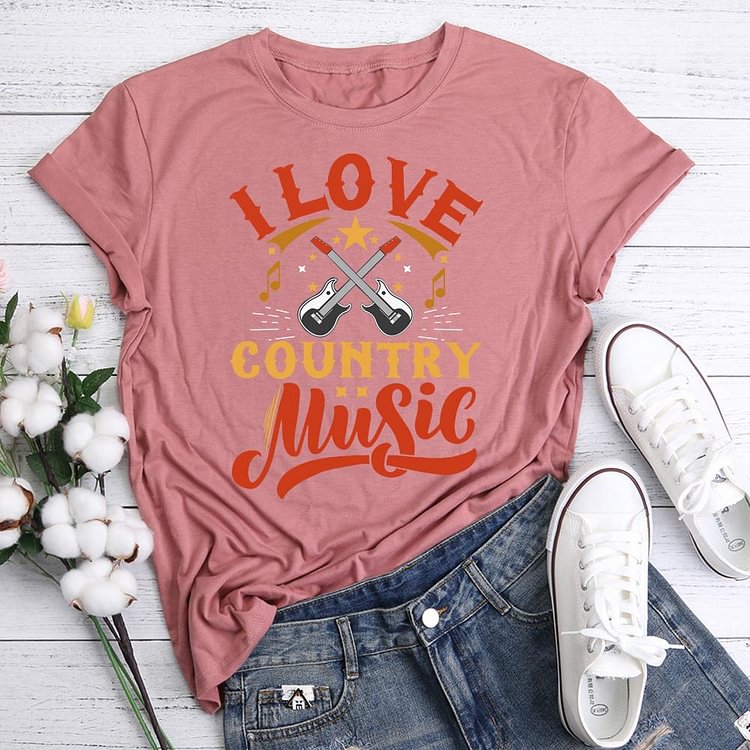ANB - Love country music  Retro Tee 05938