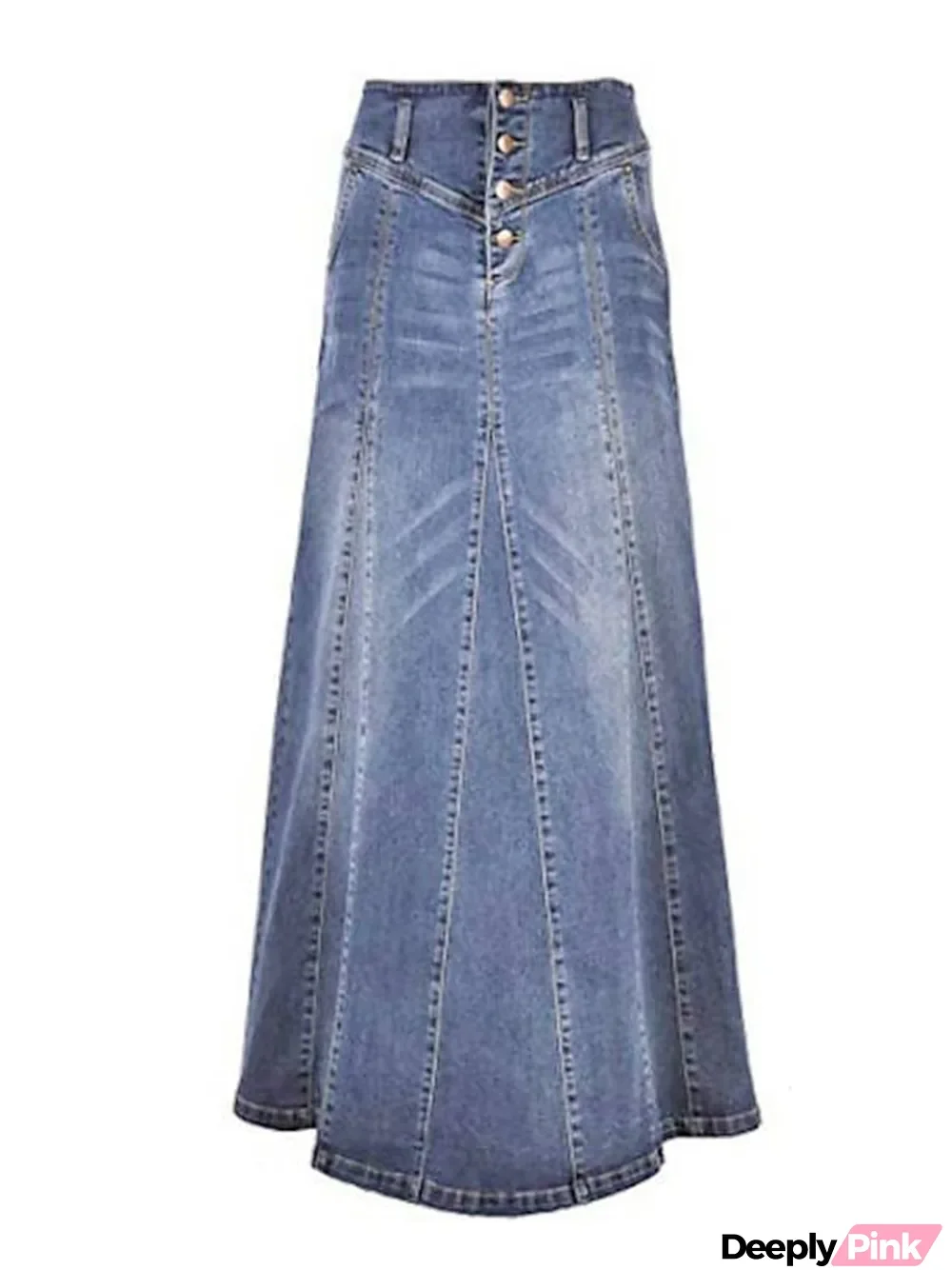 Women's Skirt Long Denim Skirt Maxi Skirt Black Blue Light Blue Gray Skirts Fashion Summer Casual Daily Weekend S M L