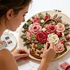 Cottage Roses Full Stamped 11CT 3 Strands Cross Stitch Kit 45x45cm