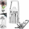 12 in 1 Mini Multi-function Camera Tool with Bottle Opener Phone Holder Screwdriver Carabiner Multi-function Foldable Device