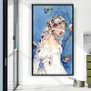 Masked Girl Full Stamped Cross Stitch 11CT 3-Strand 40x70cm