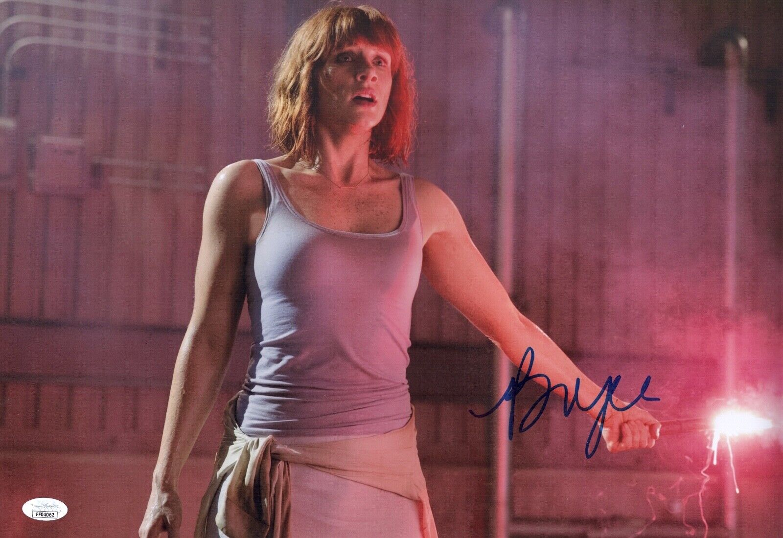 BRYCE DALLAS HOWARD Signed JURASSIC PARK 12x18 Photo Poster painting IN PERSON Autograph JSA COA