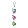 DIY Unicorn Diamond Painting Double-Sided Keychain