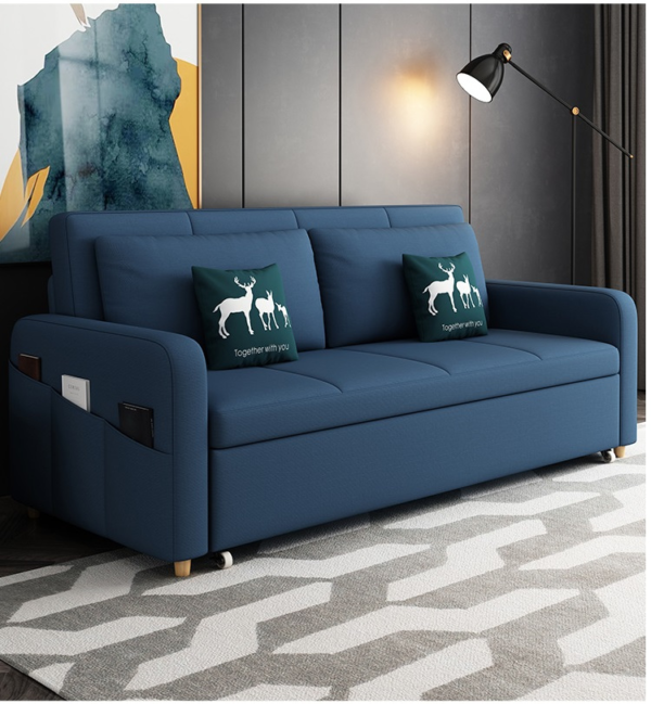 Adecuado para espacios reducidos-Sofá cama plegable multifuncional.