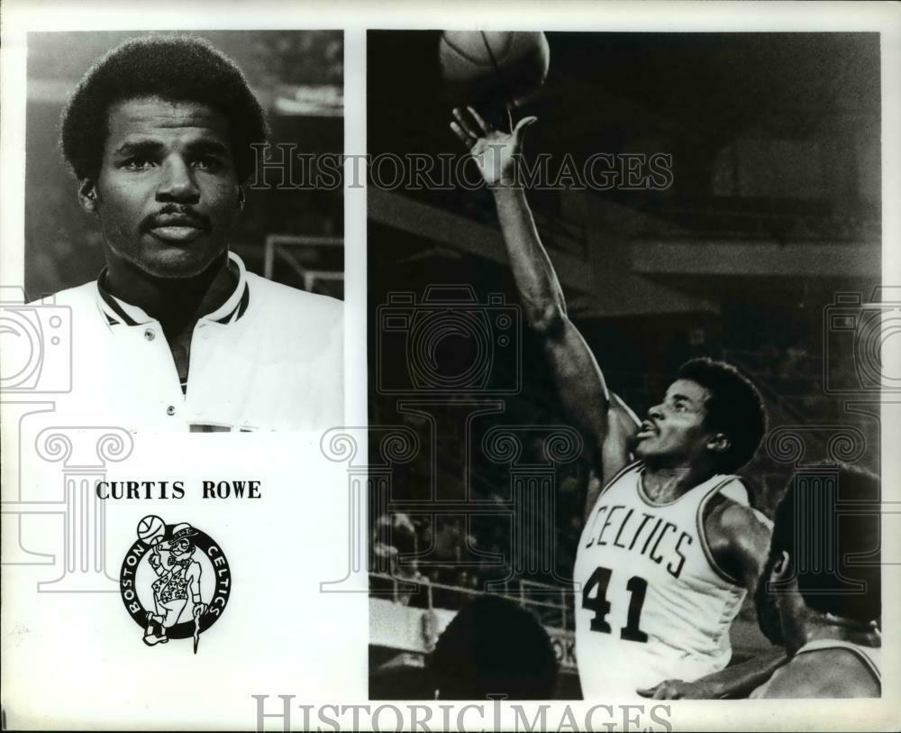 Press Photo Poster painting Boston Celtics Curtis Rowe - ors00144