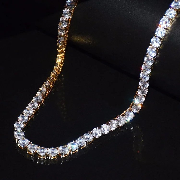 3/4/5MM Iced Out Rhinestone Tennis Chain-VESSFUL