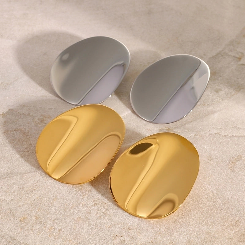 Minimalist Classic Style Solid Color 304 Stainless Steel Ear Studs