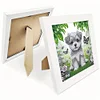 5D DIY Partial Special Shaped Drill Diamond Painting Kit Dog Decor With Frame Kit 18x18cm