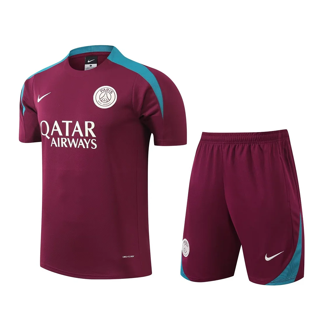 24/25 PSG Paris Saint Germain Short Sleeve Training Kit Football Thai Quality