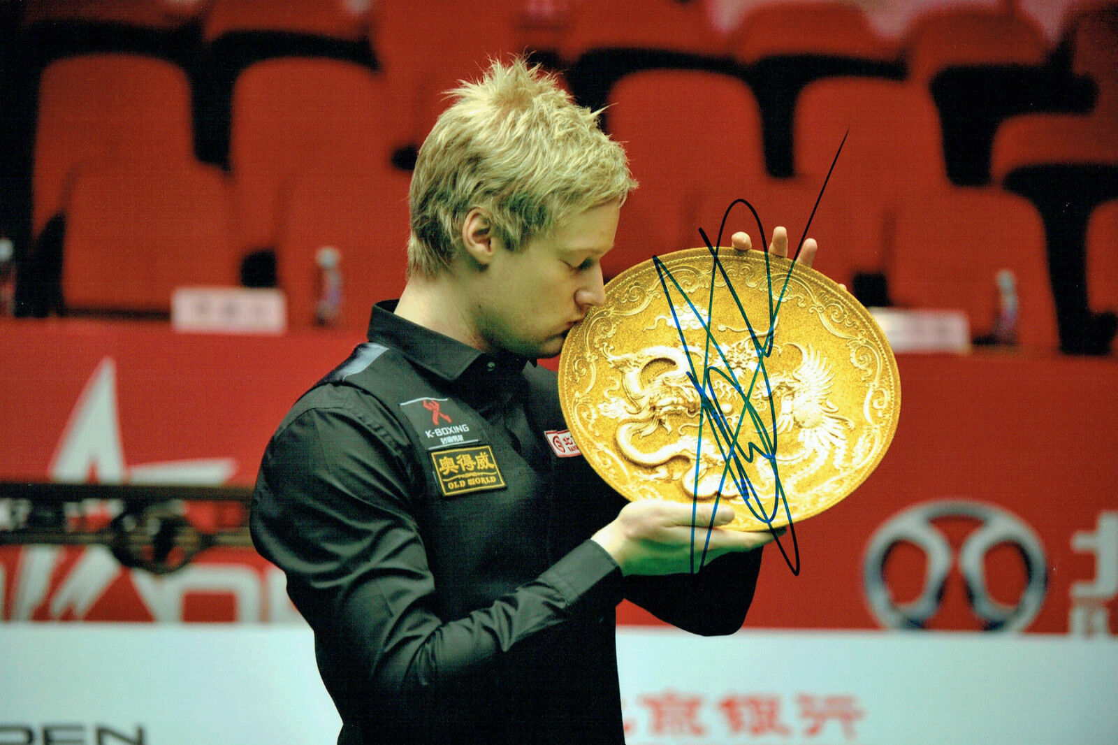 Neil ROBERTSON Signed Autograph Snooker 12x8 Photo Poster painting AFTAL COA China Open Winner