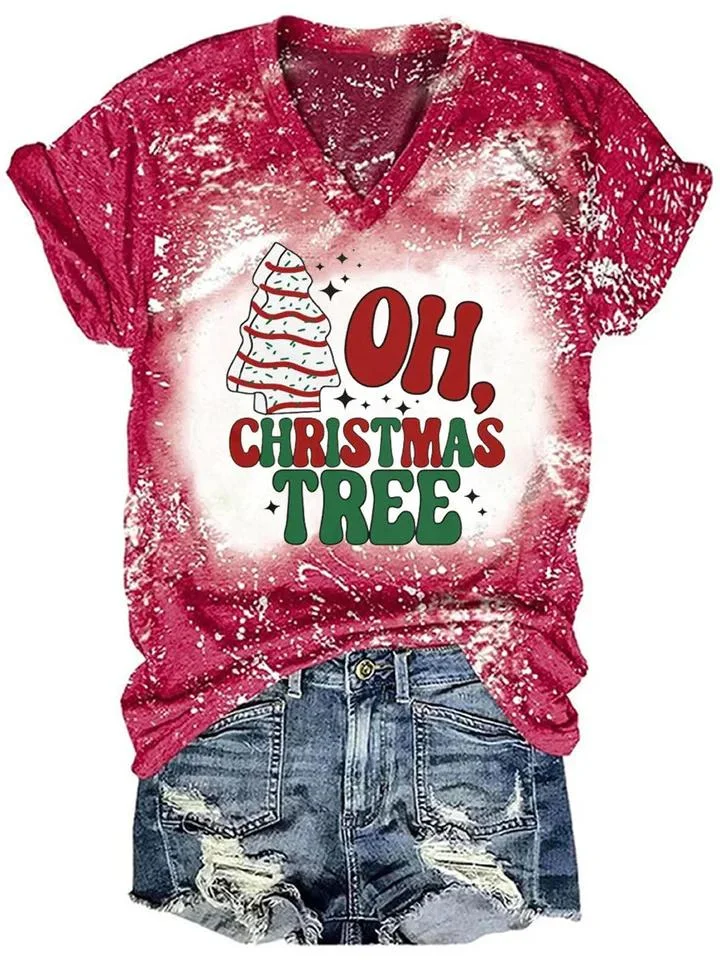 Oh Christmas Tree Tie Dye T-Shirt
