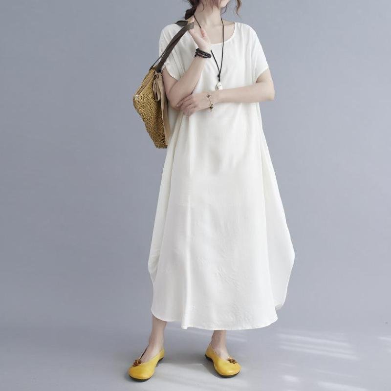 Solid Color Women's Long Dress