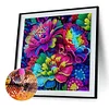 Regenbogenblume - speziell geformte Diamantmalerei - 30*30cm
