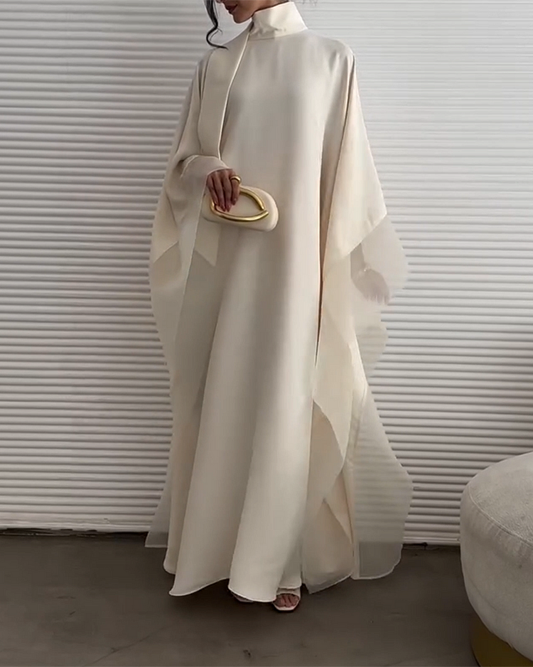 Round Neck Patchwork Loose Dress