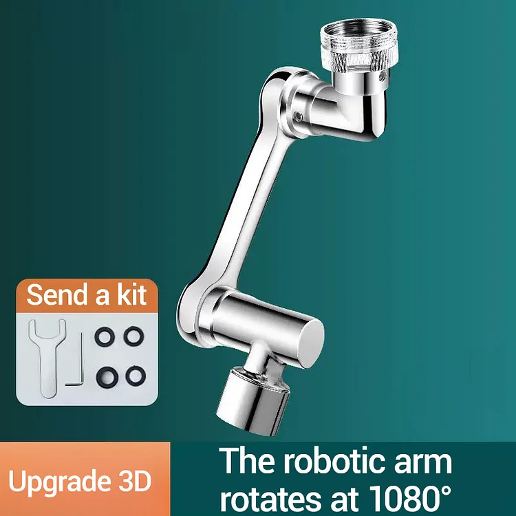 🦾Robotic arm universal faucet can rotate to discharge water