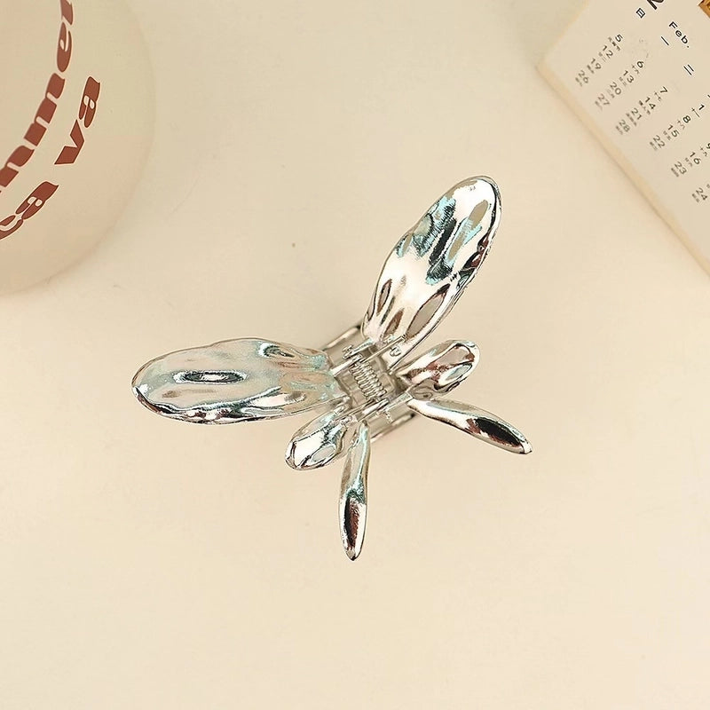 Metal Grab Clip Elegant Bow Hairpin Back Head Large Shark Clip French Pearl Clip Hair Accessories