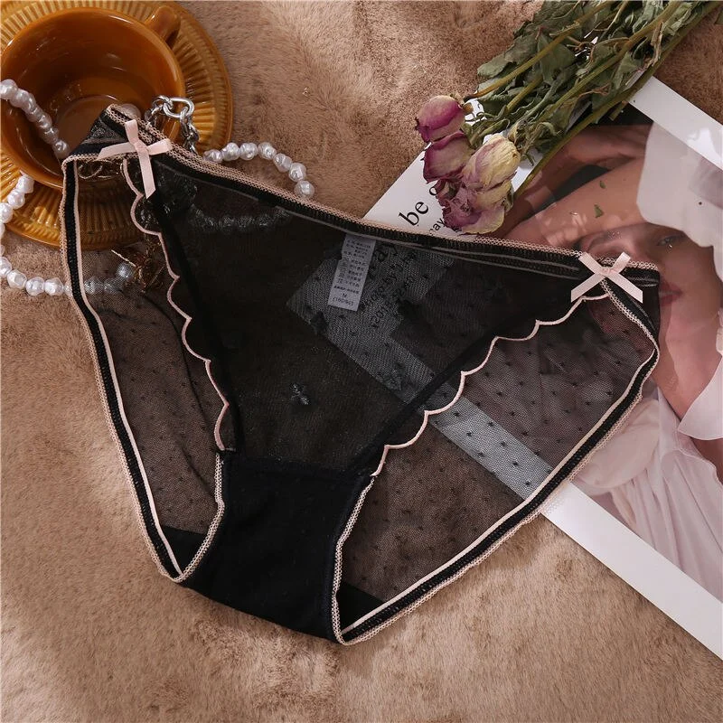 Sexy Panties Bikini Underwear Lace Women's Lingerie Embroidery Perspective Female Underpants Briefs Intimates Pantys for Girls