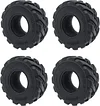 AMK 4Pcs 1.0" Rubber Mud Off Road Tires 24x62x20mm for 1/24 RC Crawler Car Axial SCX24 Gladiator Deadbolt 1/18 TRX4M (4PCS)