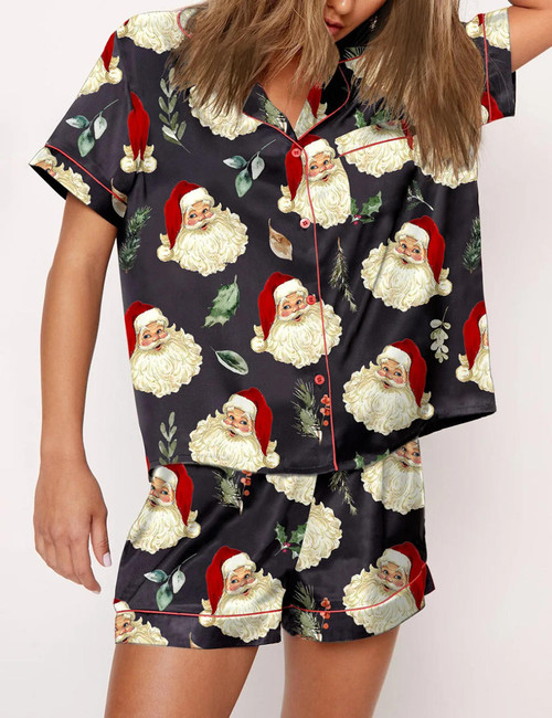 Rotimia Vintage Santa Short Sleeves Pajama Set