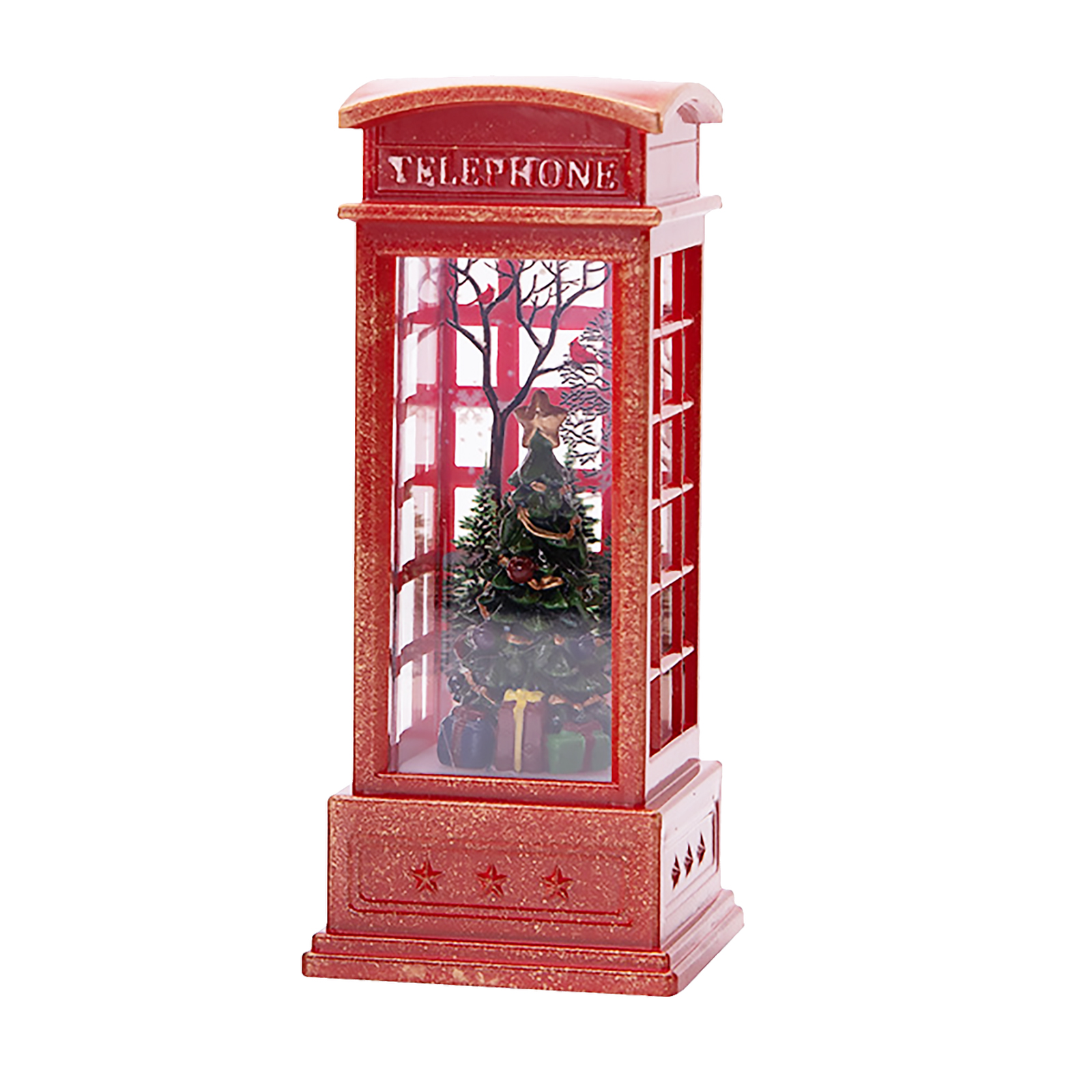

Christmas Santa Claus Decor Christmas Telephone Booth Small Oil Lamp Gifts, 501 Original