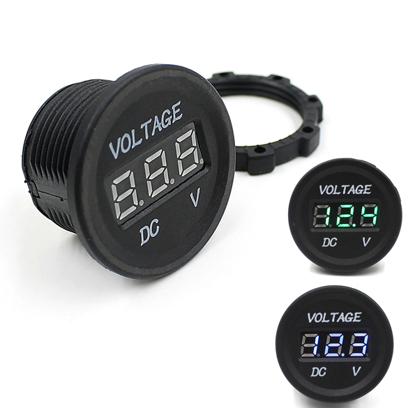 

Practical Console 12V-24V Car Motorcycle Digital Display DC Voltmeter, 绿光, 501 Original