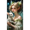 >SALE<Full Embroidery Eco-cotton Thread 11CT Printed Elf Girl Cross Stitch Kit 40x75cm