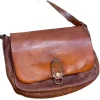 Retro Style Old Messenger Bag Casual Trendy Men's Bags Crossbody Bag Vegetable Tanned Leather Leather Niche Motorcycle Backpack