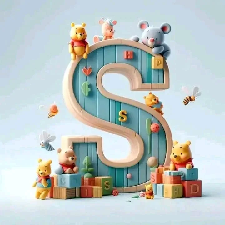 Diamond Painting - Full Round Drill - Pooh&Alphabet(Canvas|40*40cm)