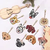 9pcs DIY Cartoon Dog Diamond Painting Double-Sided Keychains