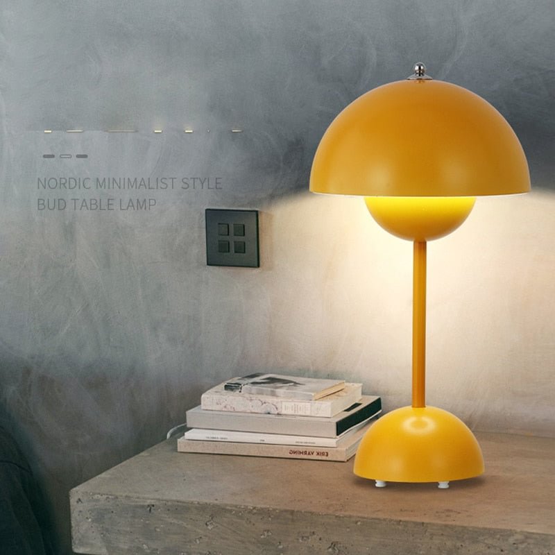 Modern Creative Bud Table Lamp LED for Study Living Room Bedroom Rechargeable Touch Wireless Lamps Desk Lights Home Decor Light