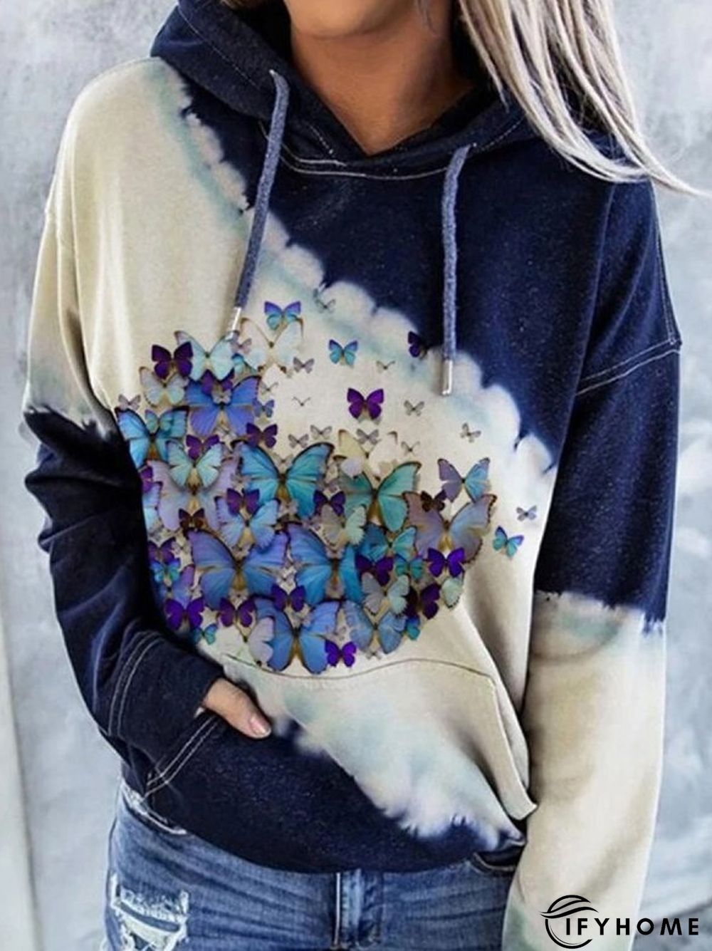 Striped Vintage Cotton-Blend Sweatshirt | IFYHOME