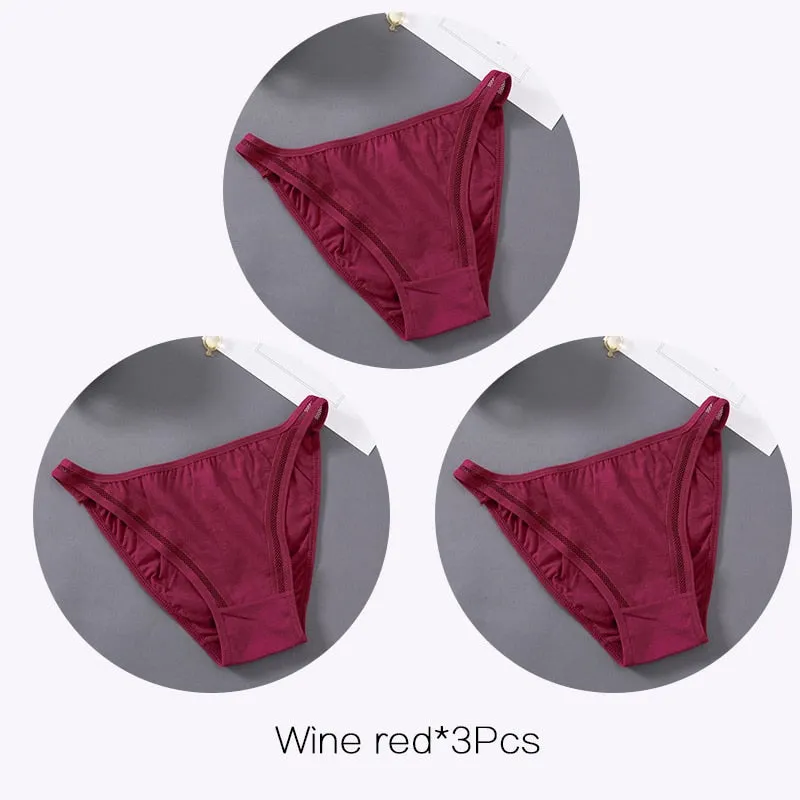 FINETOO Sexy Panties Women Underwear Waist Hollow Cotton Briefs For Girls Low-Rise Bikini Female Lingerie Comfortable Underpants