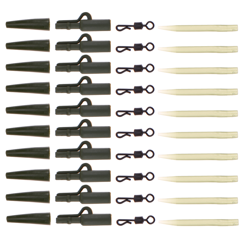 

40pc Fishing Tackle carp lead clips Quick Change swivels Anti Sleeve, 501 Original