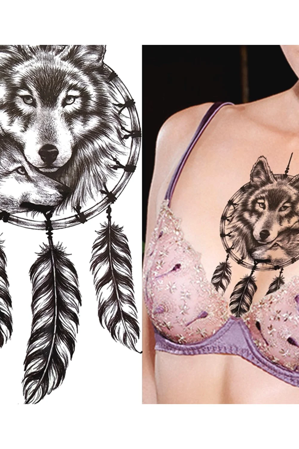  Forest Tattoo Sticker For Men Women Children Tiger Wolf Death Skull Temporary Tattoo Fake Henna Skeleton King Animal Tatoo 921-1