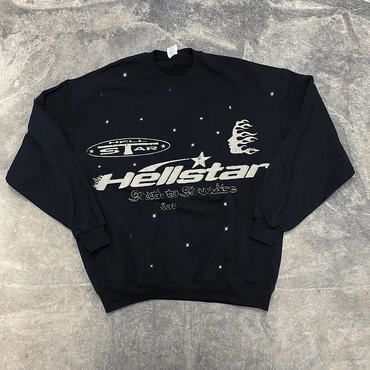 Unisex Fashion Street Hellstar Hip Hop Crewneck Sweatshirt SOPULA