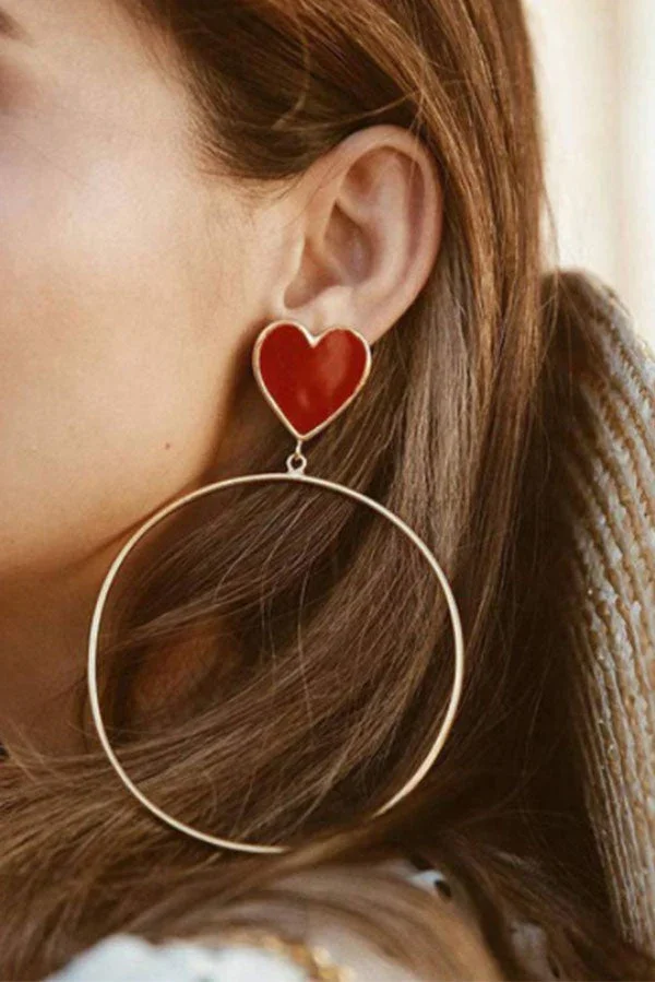 Big Round Love Earrings
