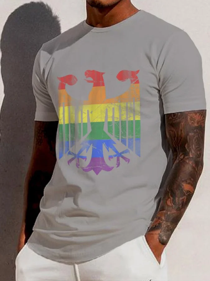 LGBT Gay Lesbian Pride Flag Eagle T Shirt
