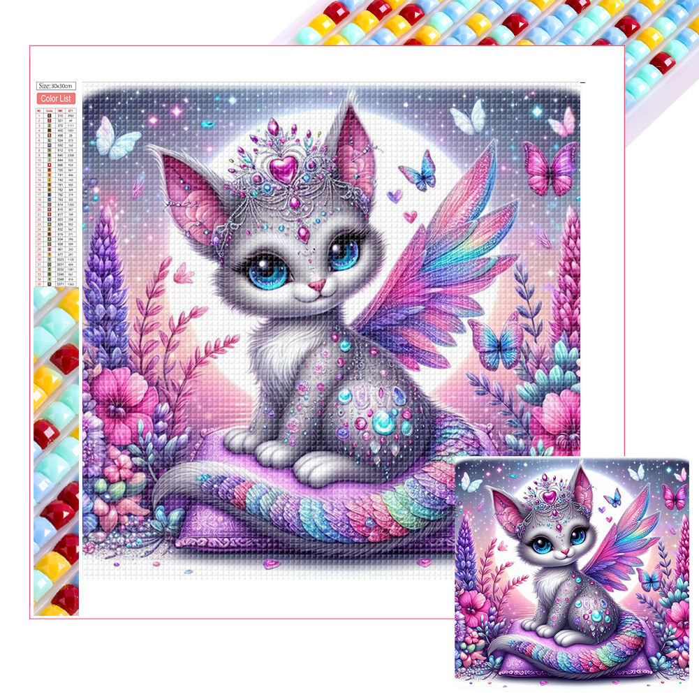 Elf Cat 30*30cm(picture) full square drill diamond painting