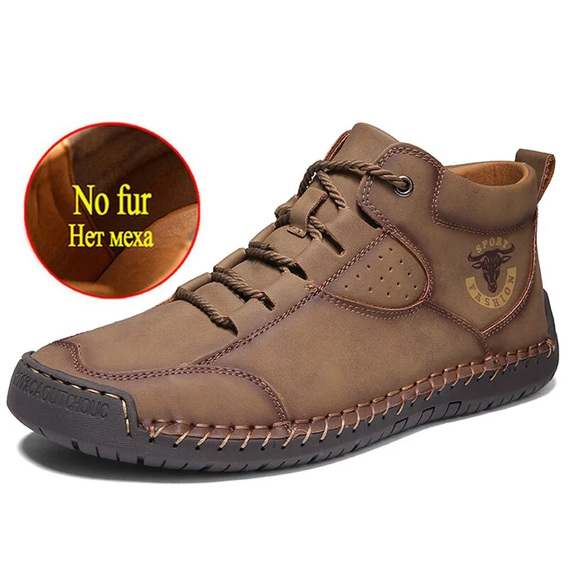 Hot Sale Men's Snow Boots Winter Plush Warm Men's Winter Boots Thick Plush Men's Snow Boots Outdoor Waterproof Men's Footwear