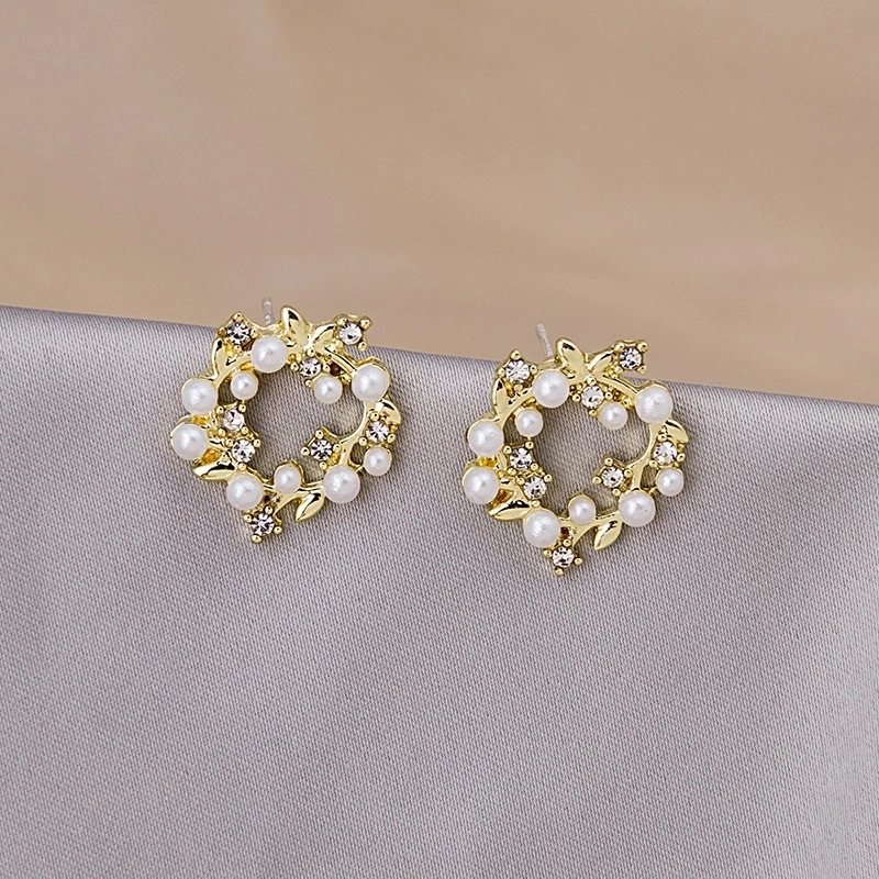 1 Pair Minimalist Classic Style Round Beaded Imitation Pearl Earrings Ear Studs
