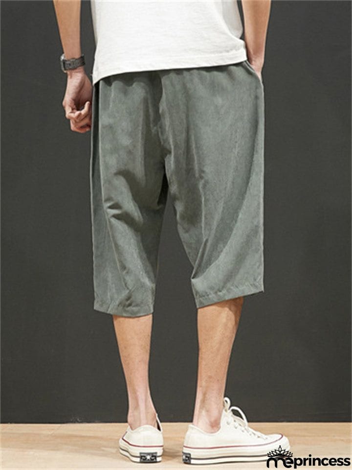 Male Cozy Loose Skin-friendly Drawstring Shorts