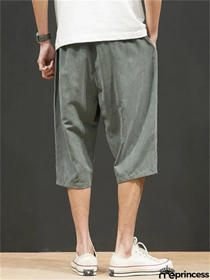 Male Cozy Loose Skin-friendly Drawstring Shorts