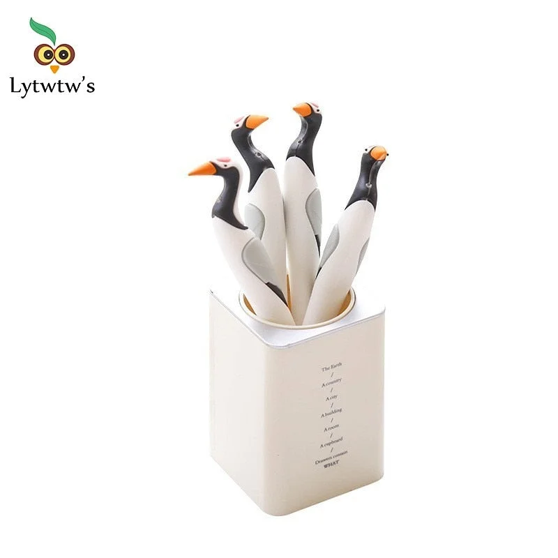 1 Pcs Lytwtw's Creative Cute Kawaii Silicon Bird Stationery School Office Supply Styling Handle Flamingo Pretty Lovely Gel Pen