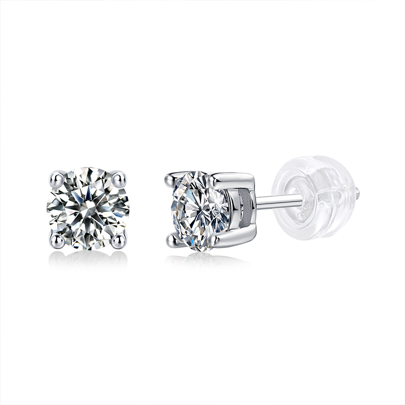  925 Sterling Silver  Moissanite Earrings, Studs Jewelry Decoration