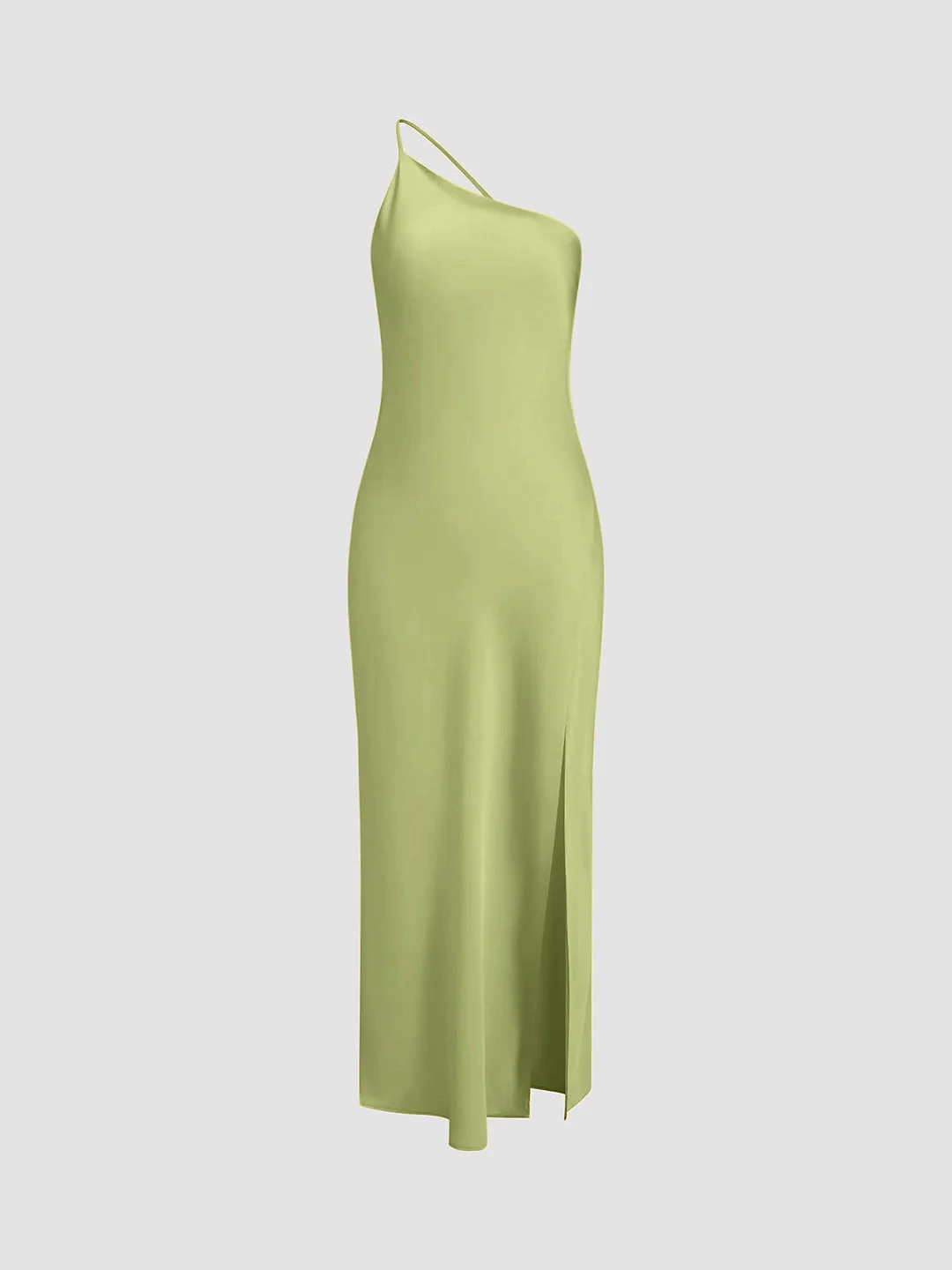 Abebey-Moonlight Open Back Satin Slit Long Dress