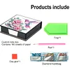 5D DIY PU Diamond Art Note Box with 160 Sheets Paper Memo Pad Holder (Flower)