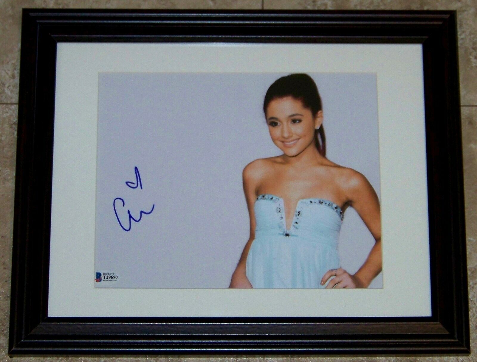 FLASH SUPER SALE! Ariana Grande Signed Autographed Framed 8x10 Photo Poster painting BAS COA!