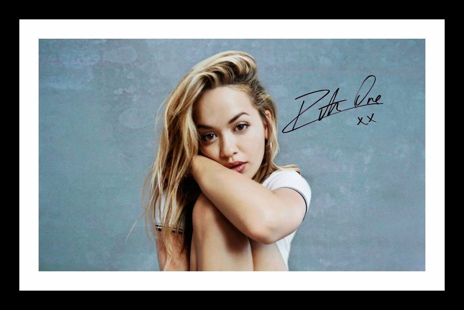 Rita Ora Autograph Signed & Framed Photo Poster painting 4